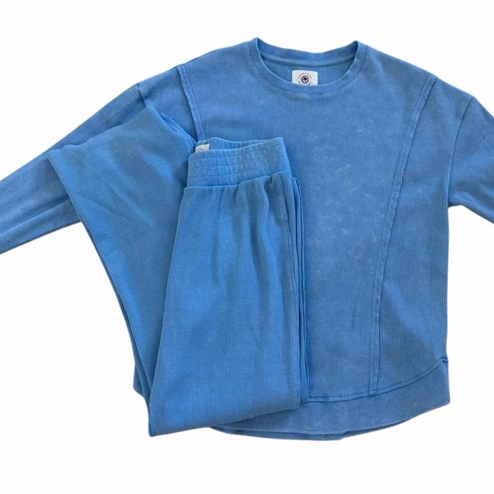Sunnyside by Sundry Thermal Crewneck Pants Set